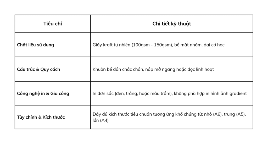bao thư giấy kraft